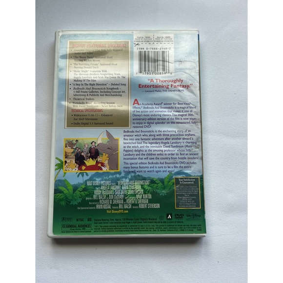 Walt‎ Disney 30th Anniversary Edition Bedknobs & Broomsticks DVD with DVD Guide - Picture 2 of 4